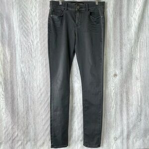 Express Mia Mid-Rise Legging Jeans - Grey Wash - Size 8L (Long)